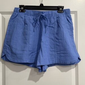 Universal Thread High Waist Blue Linen Shorts